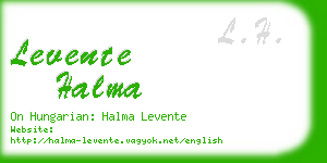 levente halma business card